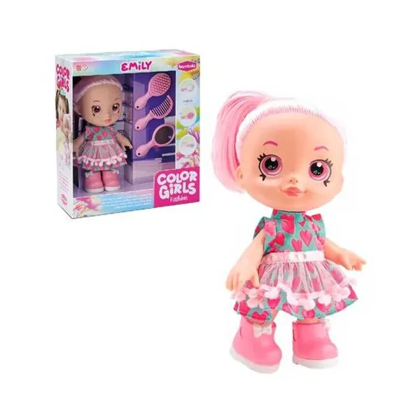 Muñeca color girls fashion con acc 26 cm en caja 30x34 cm -