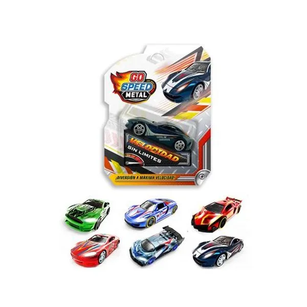 Auto de colección metal 7.5 cm blister 12.5x16.5 cm x unidad modelos surtidos