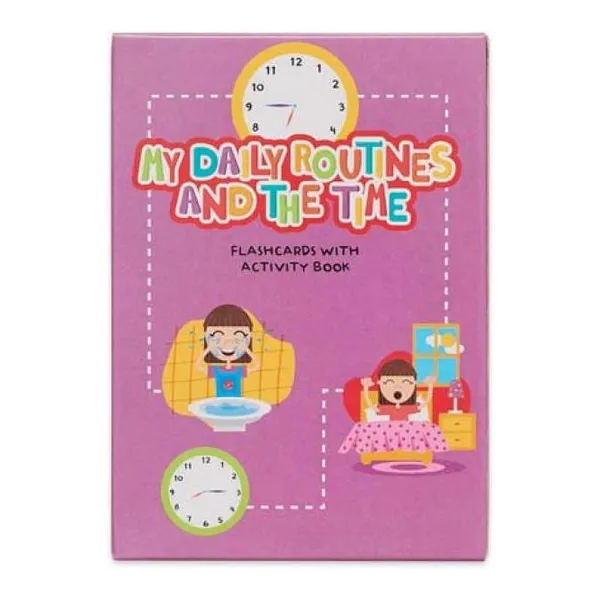 My daily routines and the time - flashcards with activity book