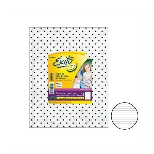 Cuaderno 19x24 rayado t/d univ lunar blanco 48h Éxito -