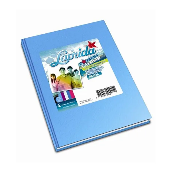 Cuaderno tapa dura Laprida forr.x 50 hs.ray. celeste