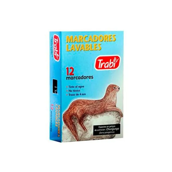 Marcador al agua punta conica pinturon caja x12 trabi -