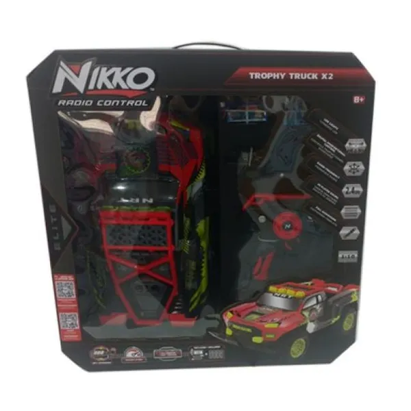 Nikko elite trophy trucks x2 red escala 1:10 caja aprox 50x50 cm