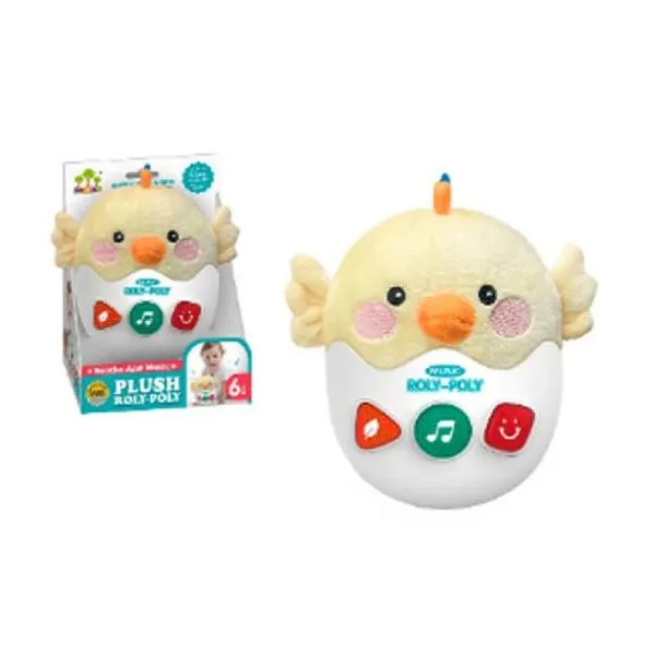 Peluche pollitto con sonido y movimiento 17 cm
