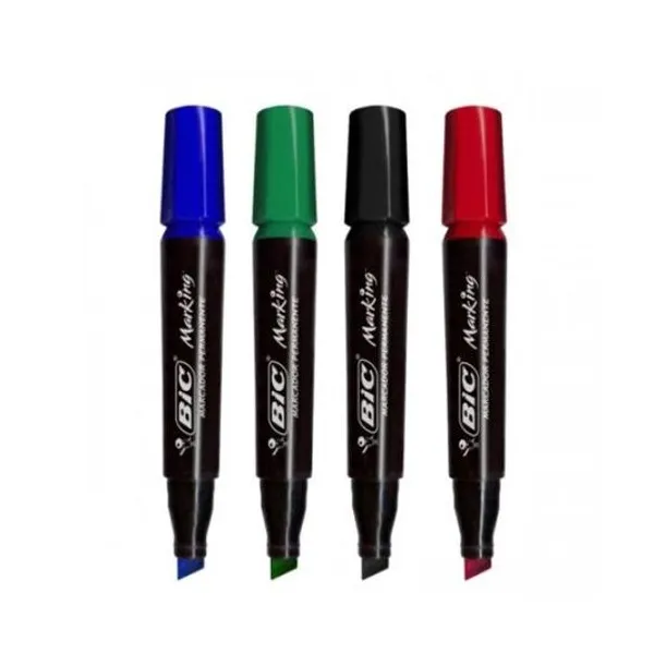 Marcador permanente verde pta red caja x12 BIC
