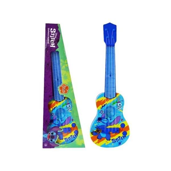 Guitarra a pila con luz y sonido Stitch 12x40 cm