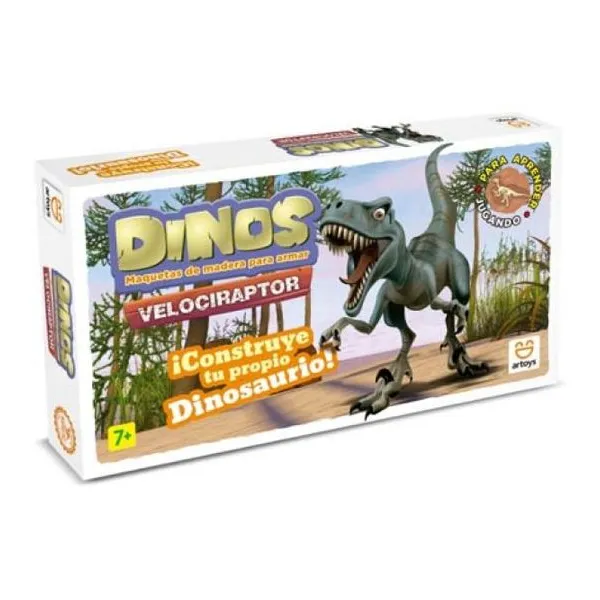 Dinos - velociraptor caja: 27x15 cm