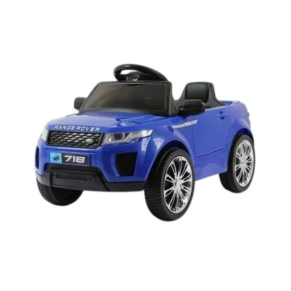 Camioneta suv rover a batería 6v azul con luz, sonido y control remoto 88x50x45