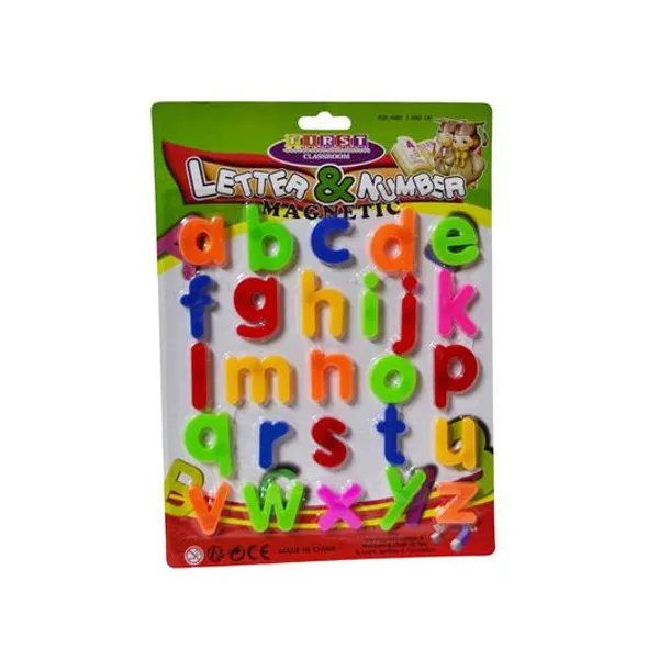 Set de letras minusculas magneticas 3 cm 26 piezas en blister 20.5x28 cm