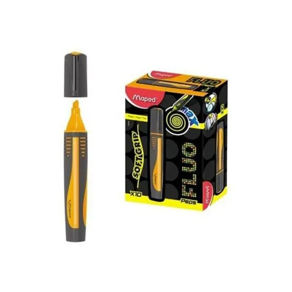 Resaltador fluo peps max naranja caja x10 Maped