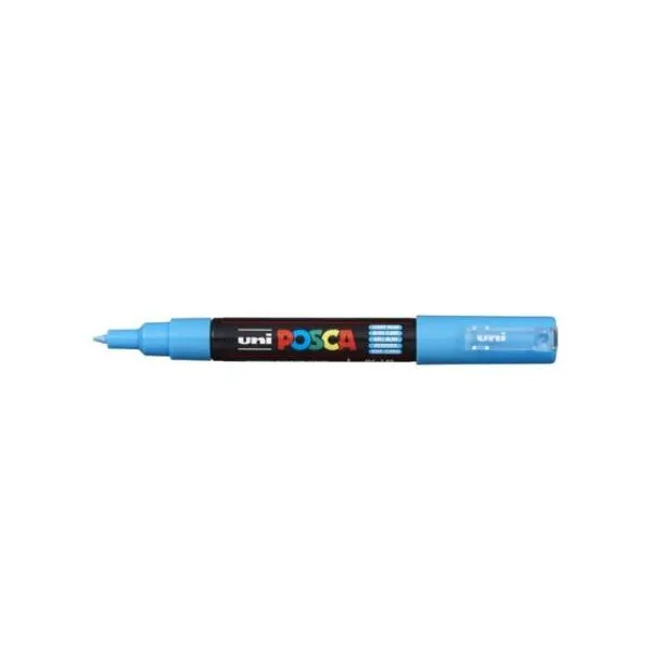 Marcador Uni posca al agua para extra fina azul claro