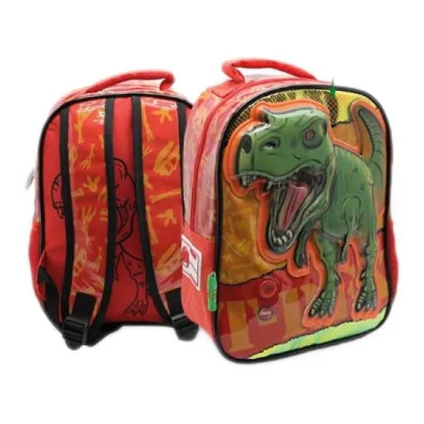 Mochila mundo dinos 12" espalda con sonido