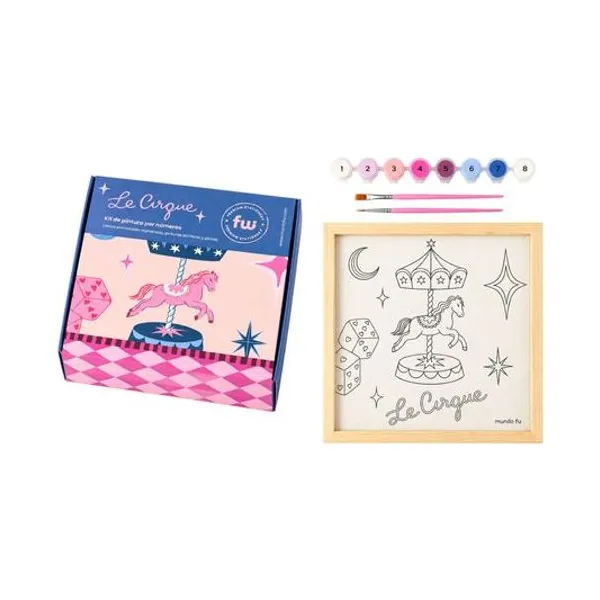Set de pintura por números le cirque 24.5x24.5 cm mundo fw