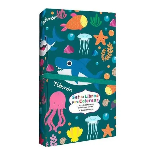 Tiburones- set de libros para colorear