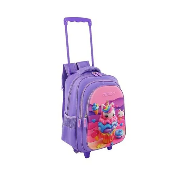 Mochila 16" con carro unicornio 3d Trendy