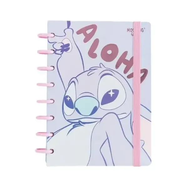 Cuaderno a discos a5 Mooving loop Stitch 80 hjs.raya