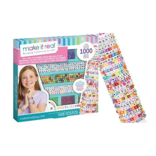 Make it real kit de cuentas alfabeto 1008pz
