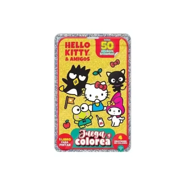 Flow pack editorial vertice juega y colorea hello kitty & amigos