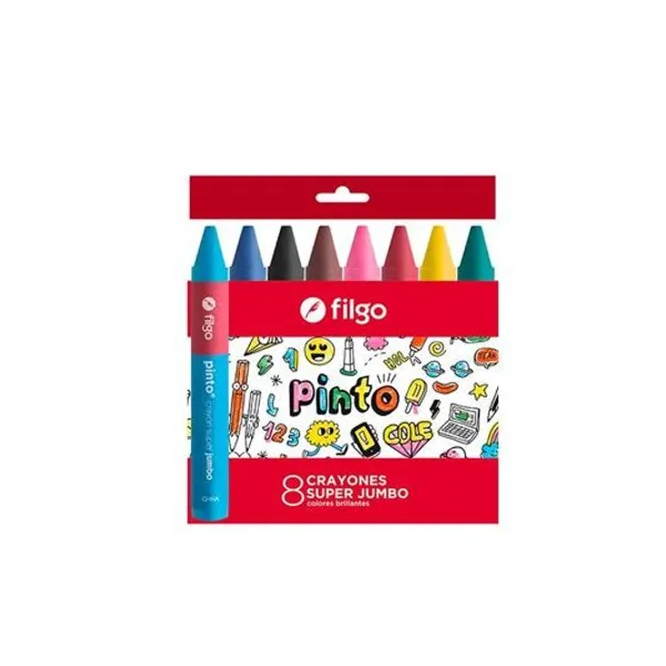 Crayón de cera jumbo super caja x8 unidades Filgo - wxc