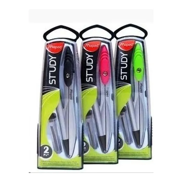 Compás con minas study metal en estuche Maped