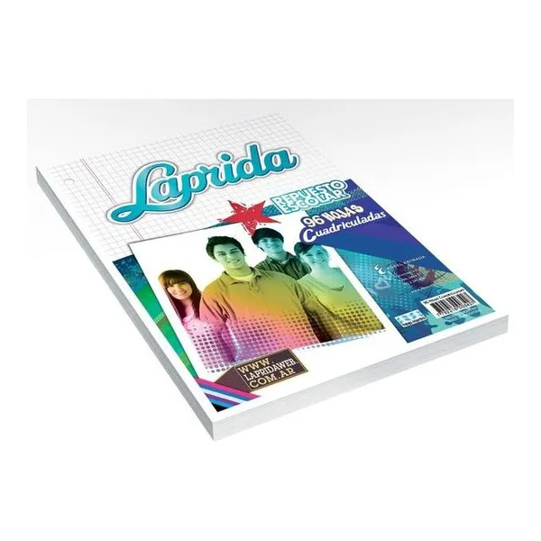 Repuesto carta cuadriculado 96 hojas Laprida