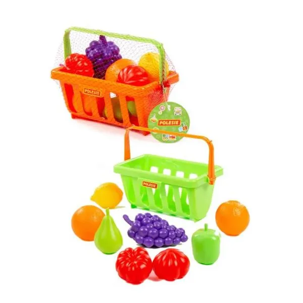 Food set and basket, 9 pcs