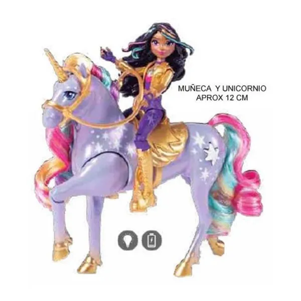 Academia unicornio sophia & unicornio arcoíris con luz