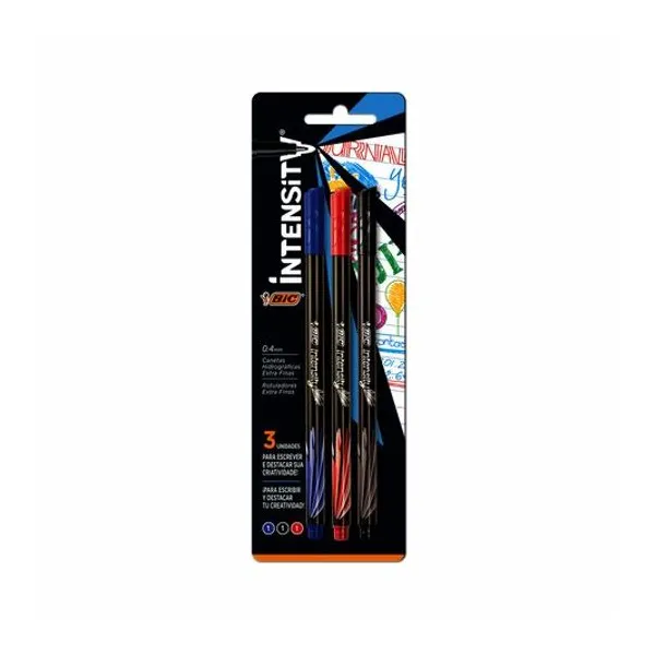 Microfibra 0.4 mm intensity blister x3 BIC