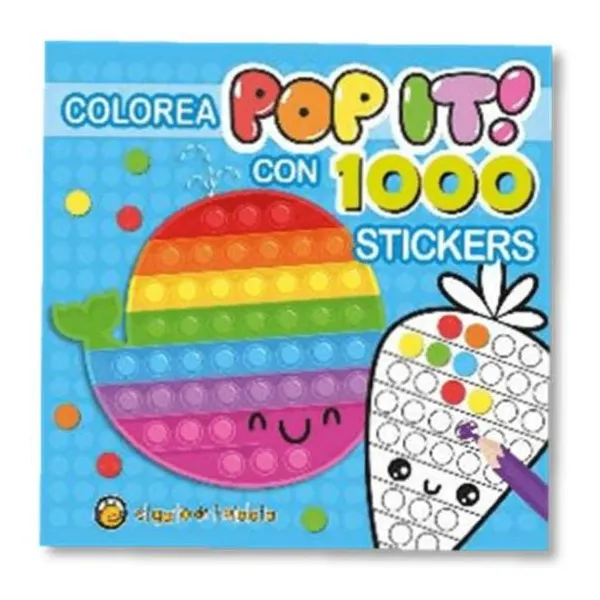 Pinto pop it con 1000 stickers ballena