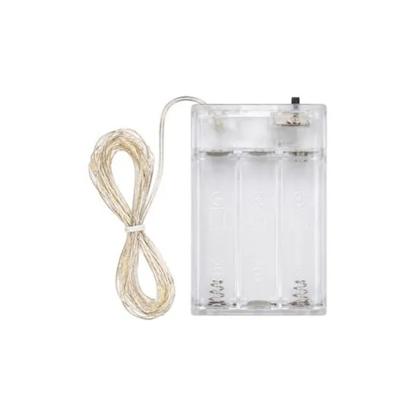 Luces alambre multicolor 50 led 5 mts a pila x1