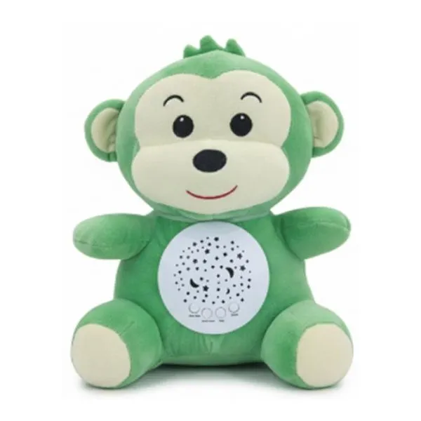 Peluche monito con luz y sonido a pilas 27 20 cm