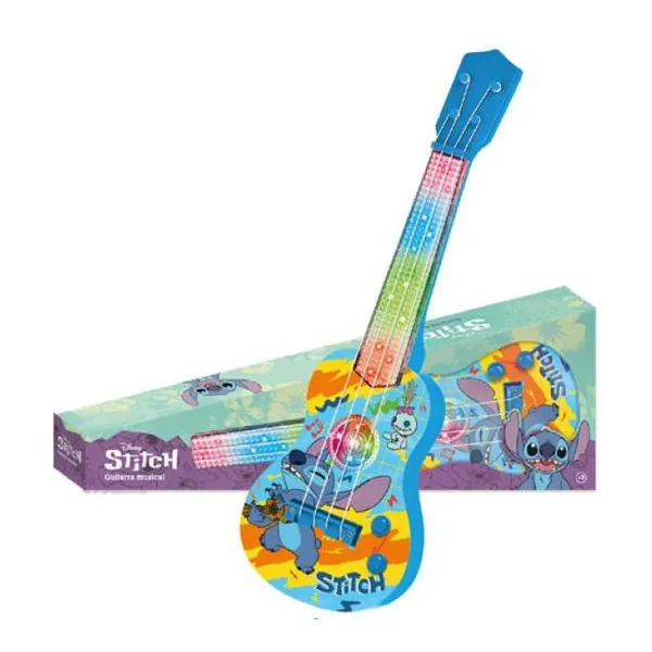 Guitarra a pilas con luz y sonido Stitch