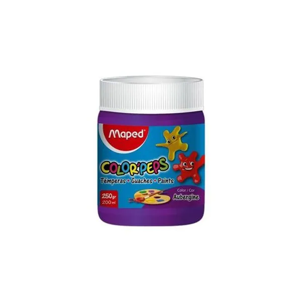 Témpera violeta berenjena 200 ml en pote Maped
