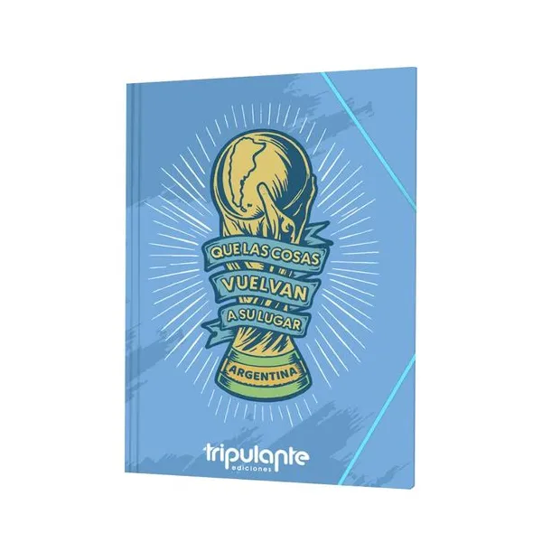 Carpeta 3 solapas con elásticas argentina campeón