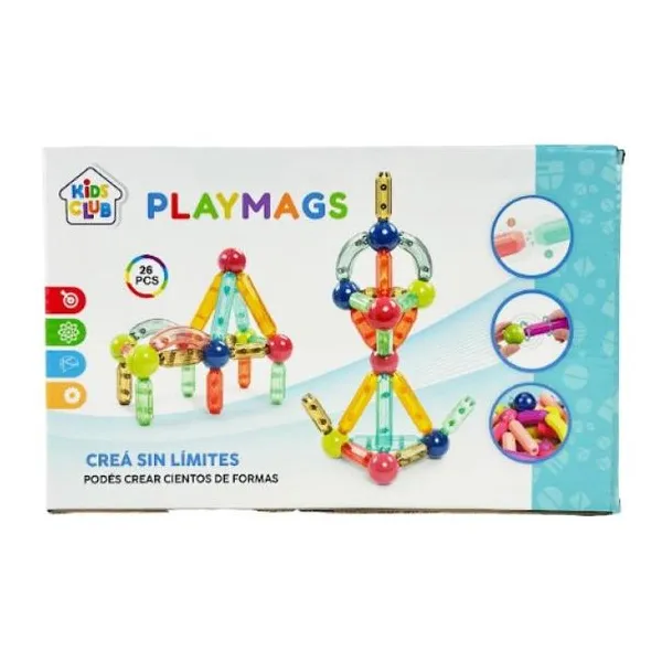 Juego de bloques magneticos 26 pzas 27 x17 x5 cm