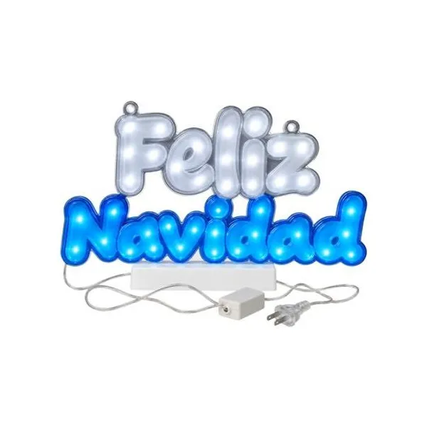 Cartel feliz navidad luminoso 18.5x35 cm x1