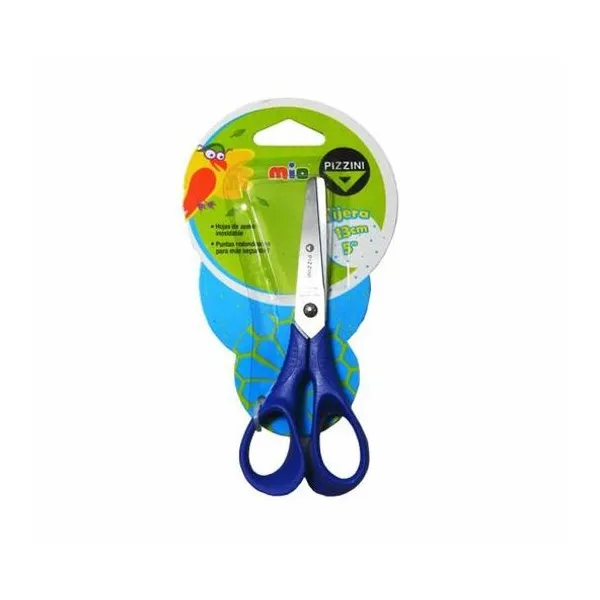 Tijera escolar maxi mio 13 cm h/acero blister pizzi