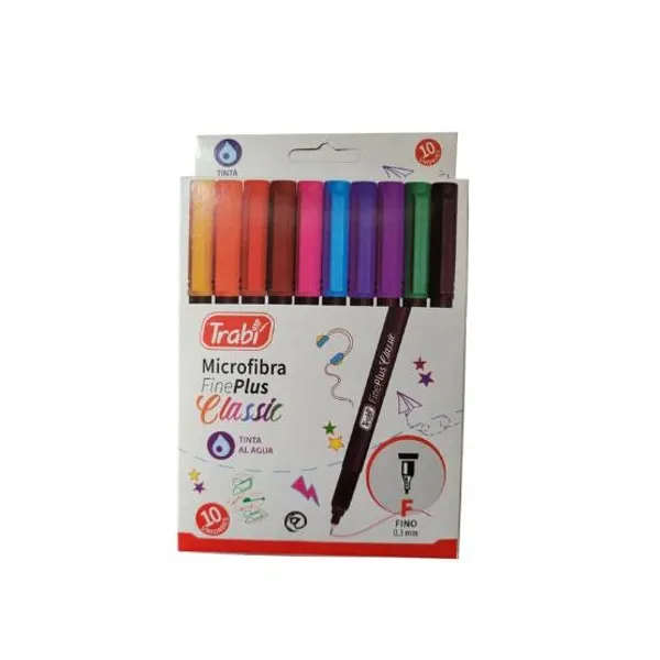 Microfibra trabi fine plus x10 colores surtidos