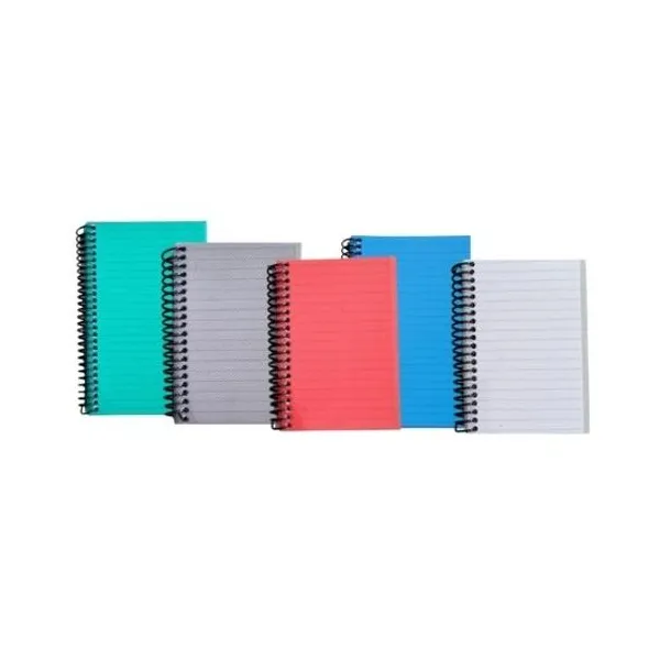 Libreta con espiral imaginer n.° 6 cristal color t/pvc 80 hjs.raya