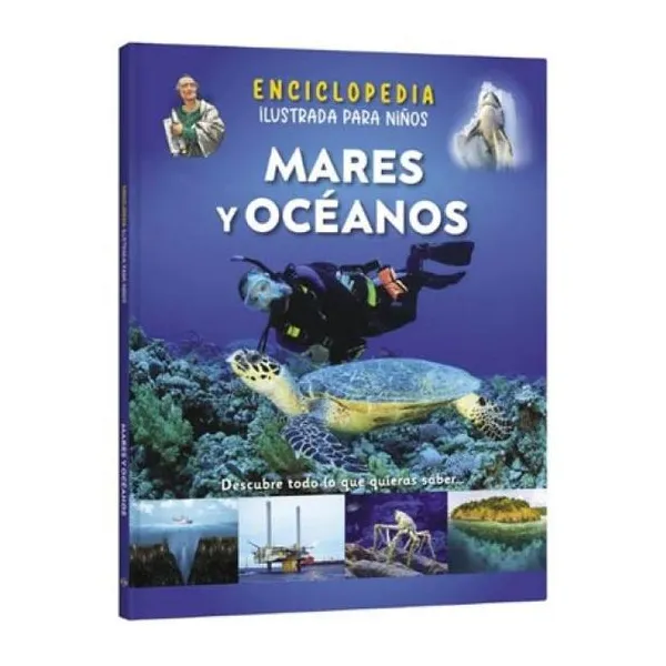 Enciclopedia niños mares y oceanos tapa dura,22.5 x28.5 cm/48 páginas