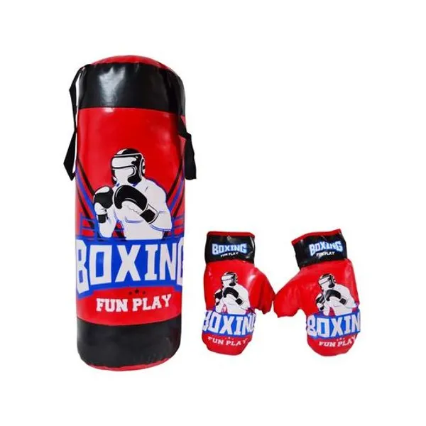 Set de boxeo con bolsa en red 17x54x17 cm