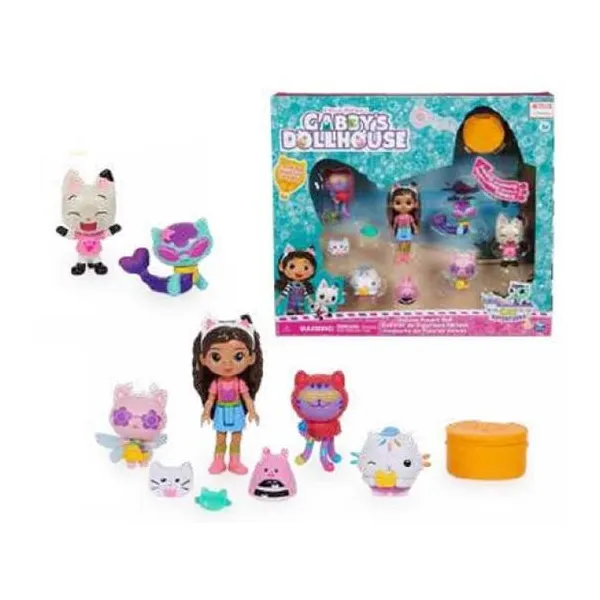 La casa de muñecas de gabby -deluxe figure set- 11 piezas.