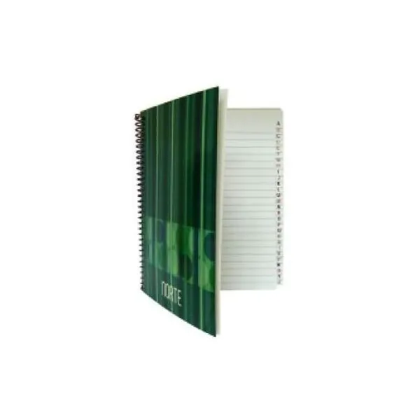Cuaderno 16x21 cm tapa flexible con espiral con índice 84 hojas modelos surtidos norte