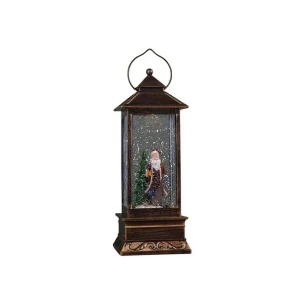 Farol navideño con luz led 10.5x10.5x28 cm x1