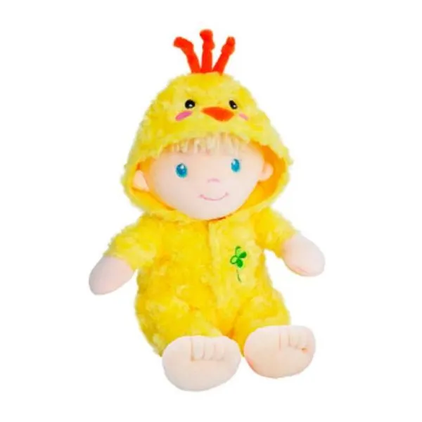 Muñeca con disfraz pollito 20 cm