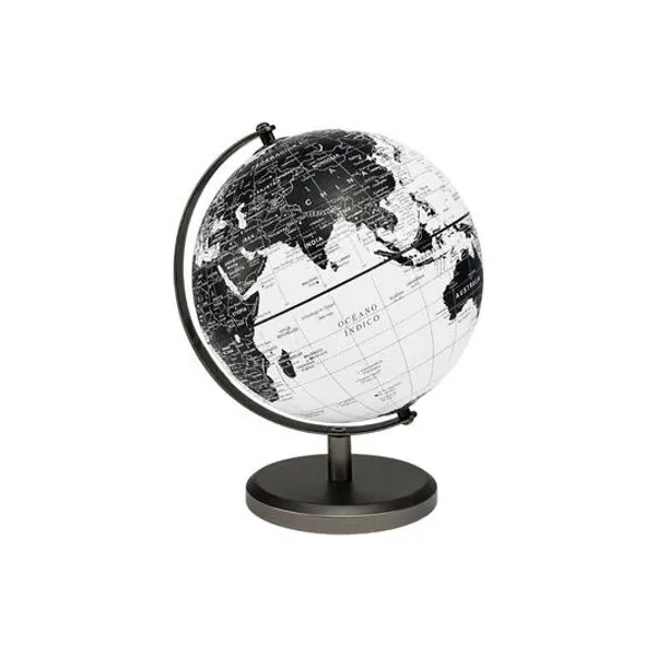 Globo terraqueo politico base cromada 14 cm