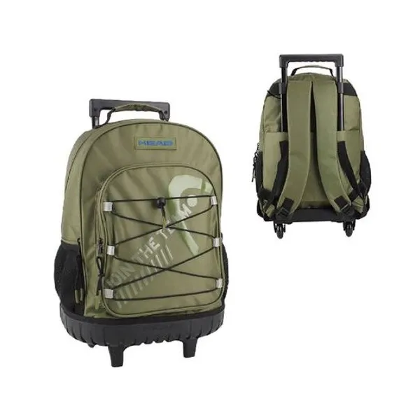 Mochila 17" con carro verde militar head