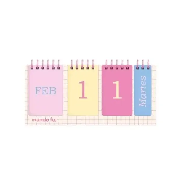 Calendario escritorio carpa fw perpetuo vintage