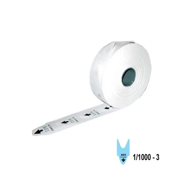 Rollo para turnos 1/1000 -000 al 999 3 dig.blanco