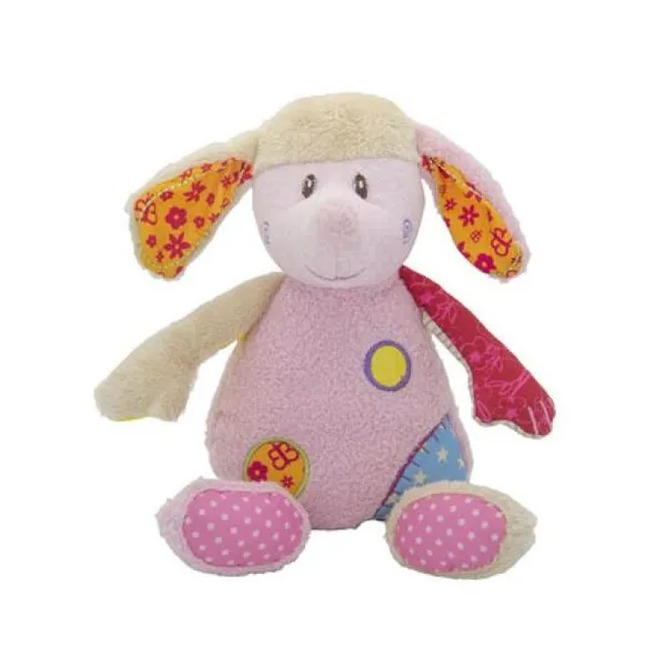 Mono celeste/perro rosa 20 cm